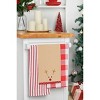 C&F Home 27" x 18" Christmas Holiday Reindeer Face on Brown Background Waffle Weave Cotton Kitchen DishTowel - 3 of 4