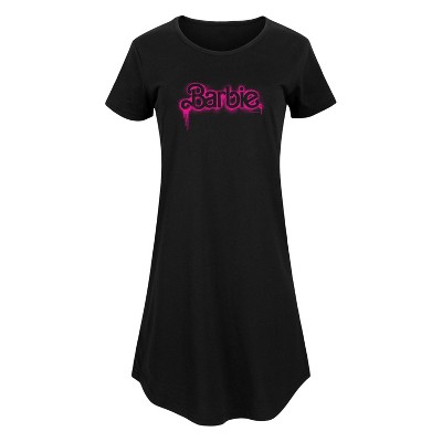 Women's - Barbie - Spray Paint Dripping Graphic T-shirt Dress