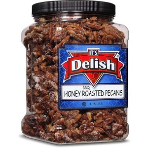 BBQ Honey Roasted Pecans by It's Delish, 1.15 LBS Jumbo Container - 1 of 4