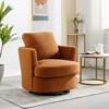 GDFStudio Bertha Swivel Boucle Upholstered 32" Wood and Steel Chair - 3 of 4