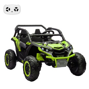 24V Ride On Car for Kids, 4WD Battery Powered Off-Road Electric UTV with Remote Control, 2 Seater Ride On Toy with High/Low Speed - 1 of 4