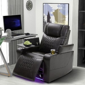 Power Motion Recliner with USB Port, Hidden Arm Storage, 2 Cup Holders & 360¡ã Swivel Tray Table - 1 of 4