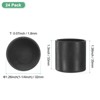 Unique Bargains Non-Slip Chair Leg Caps Floor Protectors for Folding Chairs Black - 3 of 4