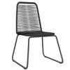 vidaXL Patio Dining Set Outdoor Dining Set Garden Table and Chair Set Black - 31.5" Table Length 4 Items - 3 of 4
