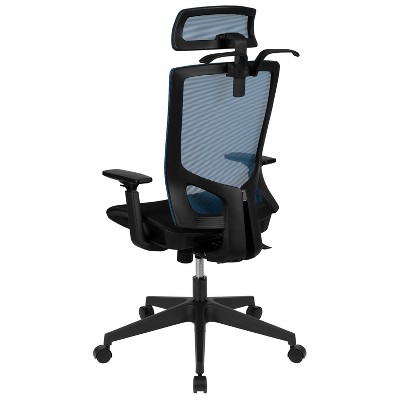 Ergonomic Blue Mesh High Back Swivel Office Chair