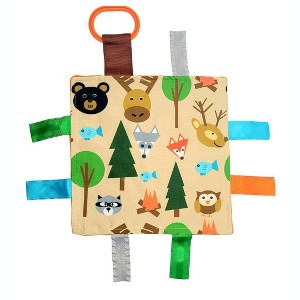 Baby Jack The Learning Lovey Forest Woodland Animals Fox Fish Deer Racoon Crinkle Sensory Tag Toy 8" x 8" - 1 of 4