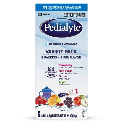 Pedialyte Electrolyte Powder Variety Pack - 8ct/2.4oz