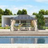 EROMMY 12'x16' Hardtop Gazebo, Permanent Outdoor Aluminum Patio Gazebo with Aluminum Composite Double Roof for Patio Lawn and Garden - 4 of 4
