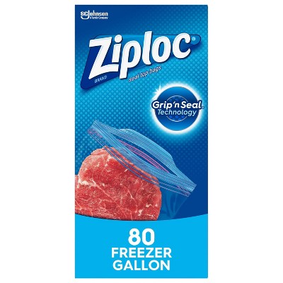 Ziploc Freezer Gallon Bags With Grip 'n Seal Technology - 80ct : Target