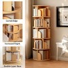 ALEXOUN Rotating Bookshelf on Wheels,360° Spinning Book Shelf Tower,Space-Saving, Narrow Rolling Bookshelves for Small Space,Corner,Bedroom,Office - 4 of 4