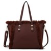 MKF Collection Liza Vegan Leather with faux fur Women’s Tote Bag by Mia K - 2 of 4