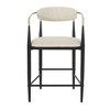 Modern Counter Stool Set of 2, Sleek Upholstered Seating with Iron Frame and Toothpick Design - 3 of 4