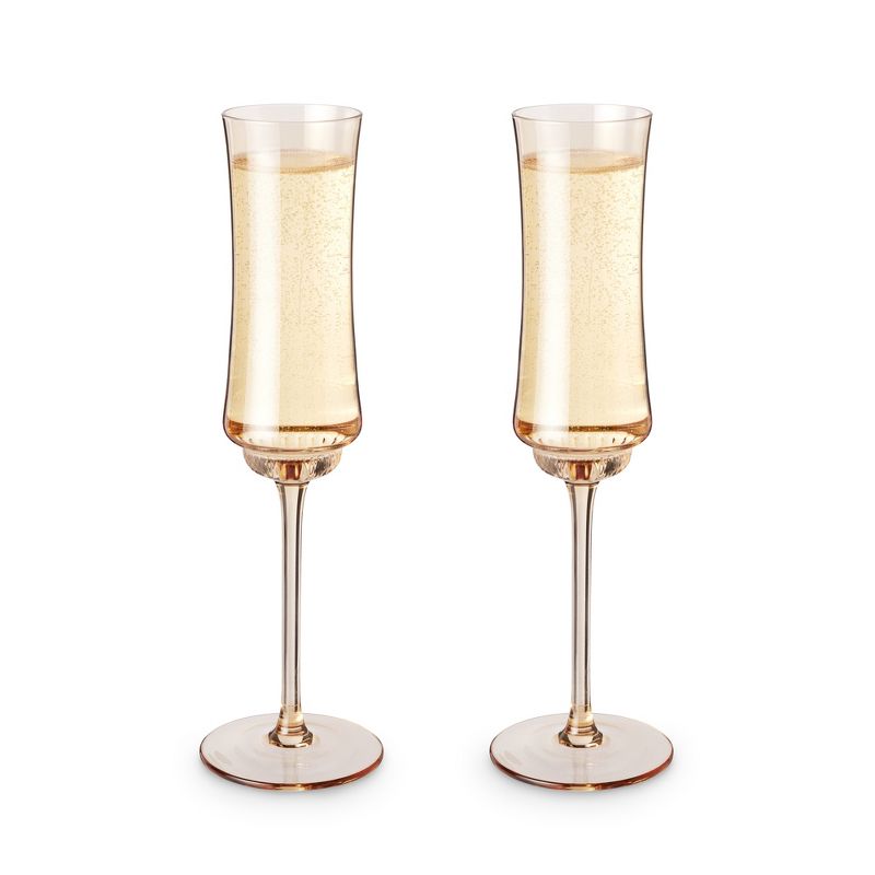 Twine Tulip Champagne Flutes, Gold Amber Tinted, 5 of 9