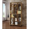 VYNXARIA Industrial Bookshelf with Ten Shelves and Rustic Antique Nutmeg Finish - 2 of 4