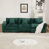 3 Seats Wider Armrest Chenille Modern Sectional Couch with Ergonomic Design and Flexible Modular - 3 of 4