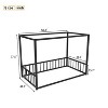 CAVINAS Twin/Full/Queen Size Kid Sunshade Floor Bed,Metal Canopy Toddler Bed Frames,Floor Bed for Kids,Girls&Boys,No Box Spring Needed - 3 of 4