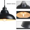 Claxy Black Pendant Light Fixture Dome Kitchen Islands Hanging Light - 3 of 4