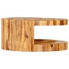 vidaXL Round Coffee Table 25.6"x11.8" Solid Sheesham Wood - 3 of 4