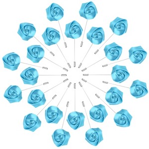 Unique Bargains Ribbon Alloy Multipurpose Use Durable Flower Lapel Pin 3.5 x 1.38 Inch  24 Pcs - 1 of 4