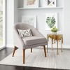 Accent Chair 31.7"H Gray – Linen Upholstered Seat with Walnut Rubberwood Legs by Zuo Modern - 2 of 4