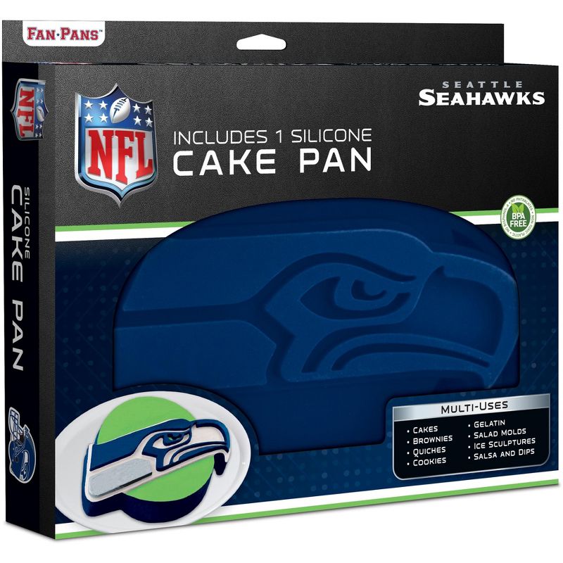 MasterPieces FanPans NFL Seattle Seahawks Team Logo Silicone Cake Pan, 1 of 5