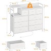 Dresser for Bedroom with 9 Drawers, Modern Wide Dressers with Drawer Organizers, TV Stand with Charging Station, Fabric Chest of Drawers - 2 of 4