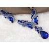 Anna-Kaci Elegant Crystal Bridal Necklace Earrings Set ÊØè Rhinestone Wedding Party Costume Jewelry for Brides and Bridesmaids - 3 of 4
