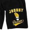 Johnny Bravo Logo Men's Black Sleep Pajama Shorts - 2 of 4