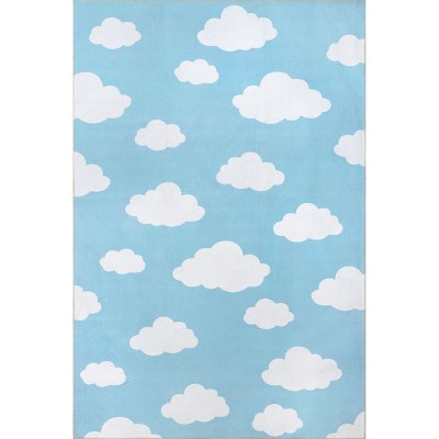 Nuloom Lilia Pet Friendly Machine Washable Kids Cloud Area Rug