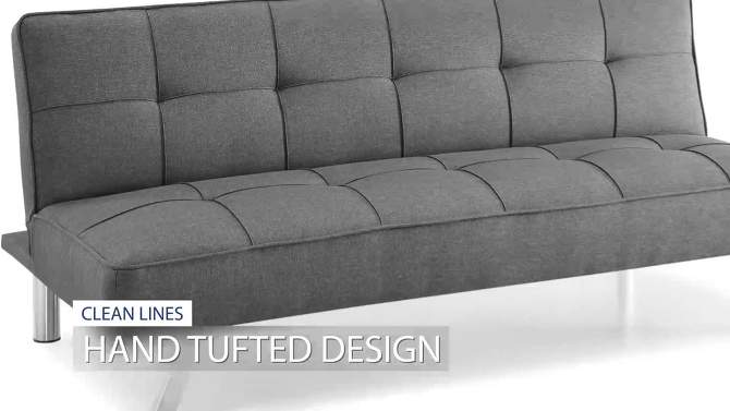 Colette Convertible Futon Sofa Bed - Serta, 2 of 12, play video