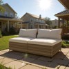 YARDSIGHT Outdoor Wicker Loveseat with All-Weather Cushions  Perfect for Patio & Garden - 2 of 4