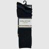 Signature Gold by GOLDTOE Men's Fit Tec Rib Crew Socks 3pk - Charcoal Gray/Black 6-12.5 - 2 of 4