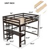 Twin Loft Pine Wood Bed with built-in desk Constructed for Durability - 4 of 4