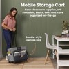 ECR4Kids Universal Rolling Cart with Canvas Organizer Bag, Black - 3 of 4