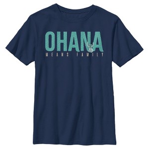 Boy's Lilo & Stitch Bold Ohana means Family T-Shirt - 1 of 4