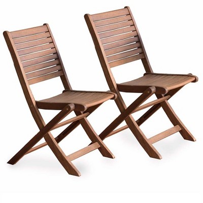 Plow & Hearth - Eucalyptus Folding Bistro Chairs