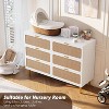 Natural Rattan 6-Drawer Dresser with Deep Drawers and Wide Top, Large Wooden Chest for Bedroom, Living Room, Hallway & Kids Room - 4 of 4