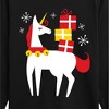 Boys' - Instant Message - Christmas Unicorn Long Sleeve Graphic T-Shirt - 2 of 4
