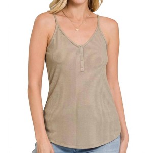 Women's All Day Ribbed Cami - ZENANA - 1 of 1