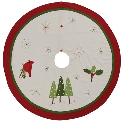 Park Designs Christmas Greenery Felt Tree Skirt - Off-White