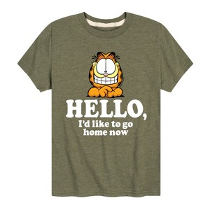 Boys' - Garfield - Hello Go Home Now Short Sleeve Graphic T-Shirt - 1 of 4