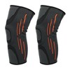 Unique Bargains Knee Brace Protection with Patella Gel Pads for Physical Exercise Pain Ease Gray With Orange Line 2Pcs - 2 of 4