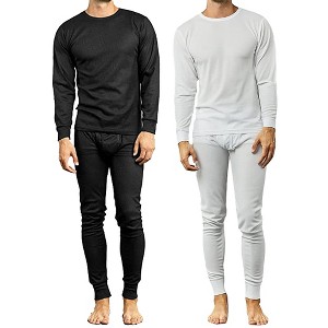 Galaxy By Harvic Men's 4-Piece Lightweight Thermal Set Of Both A Thermal Top And Bottom (2-Full Sets) - 1 of 3