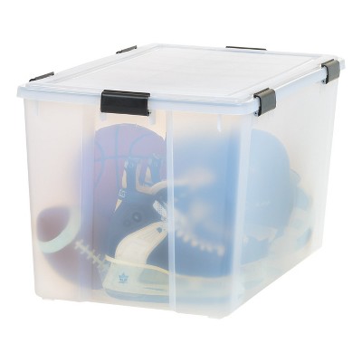 Iris Usa 30.6qt Weatherpro Airtight Plastic Storage Bin With Lid And Seal  And Secure Latching Buckles : Target