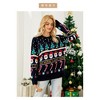 Coolmee Women's Ugly Christmas Sweaters Cute Fuzzy Funny Wintertime and Holiday Parties Knitted Pullover Sweater - 4 of 4