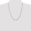 Black Bow Jewelry 1mm, 14k White Gold, Solid Spiga Chain Necklace - 2 of 4