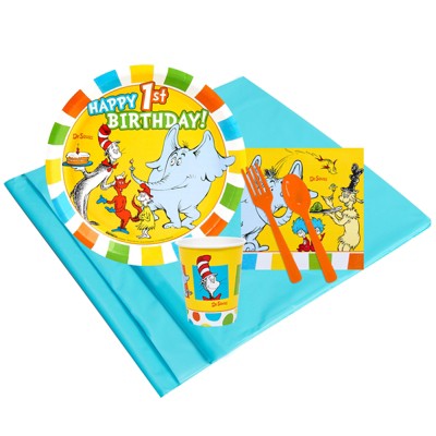 Birthday Express Dr Seuss 1st Birthday 8 Guest Party Pack