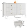 Dresser for Bedroom with 6 Drawers, 54" Extra Wide Modern Chest of Drawers with Metal Handle - 2 of 4