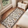 Acekool Washable Tiger Area Rug, Non-Slip Low Pile Botanical Animal Print Carpet for Living Room Bedroom Nursery Office, Soft & Foldable - 2 of 4