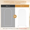 6.6ft Wedding Arch Cover Dual-Sided Color Round Top Arch Backdrop Stands with Zipper Elastic Backdrop Cover for Birthday Party Ceremony Banquet Decor - 4 of 4